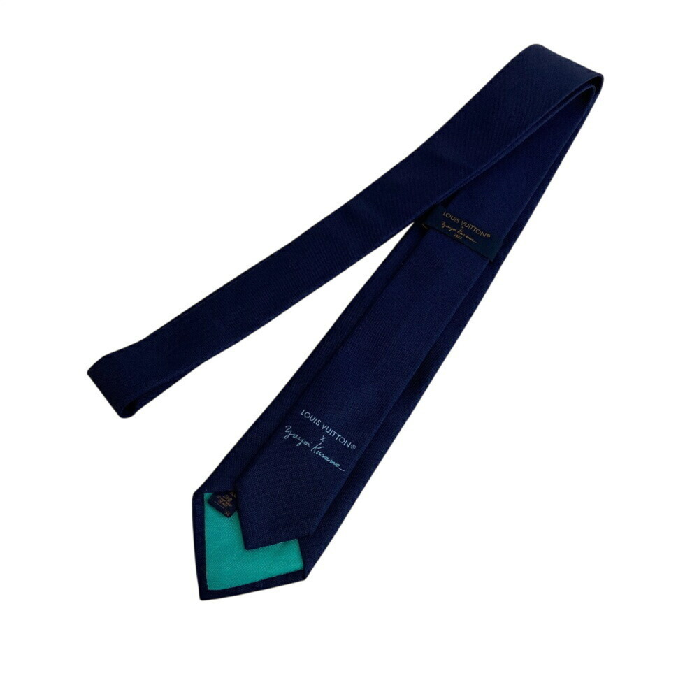 LOUIS VUITTON M78364 YK Yayoi Kusama Cravate Pumpkin Tie Navy Men's - Picture 3 of 10